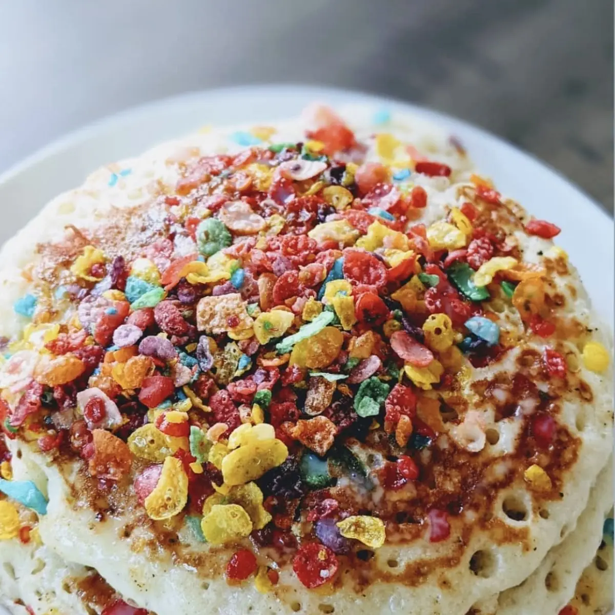 Fruity Pebble Pancakes