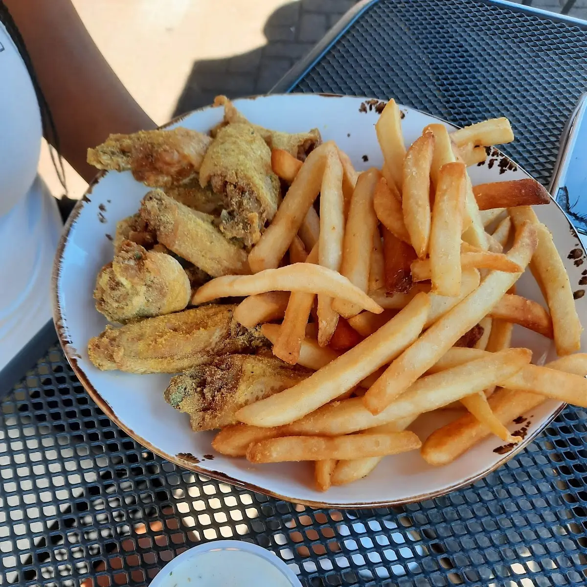 Garlic Chicken with Sweet Potato Fries