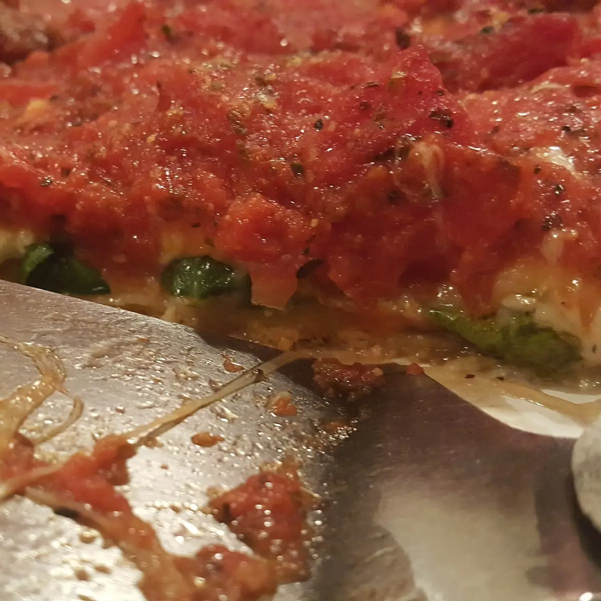 Deep Dish Spinach and Mushroom