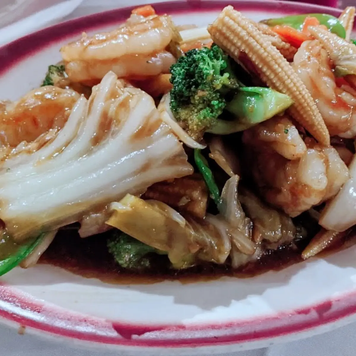 Triple Delight with Garlic Sauce