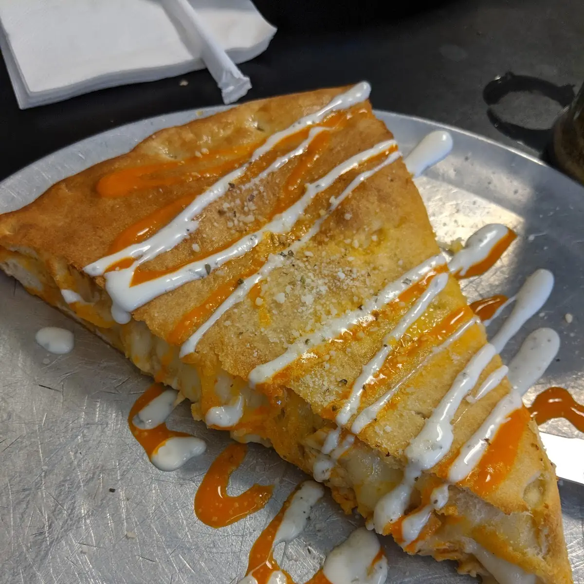 Stuffed Buffalo Chicken Pizza