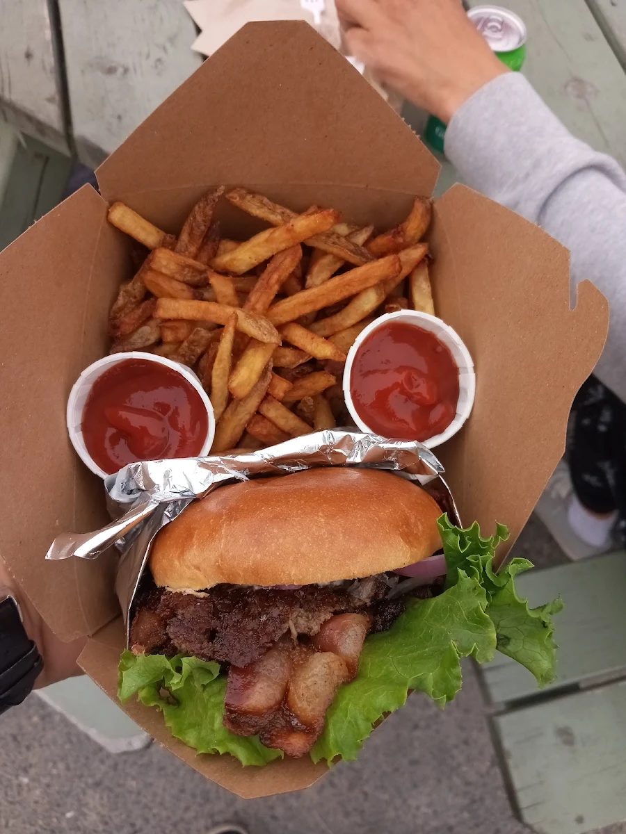 Bacon Smash Burger and Fries, The Station