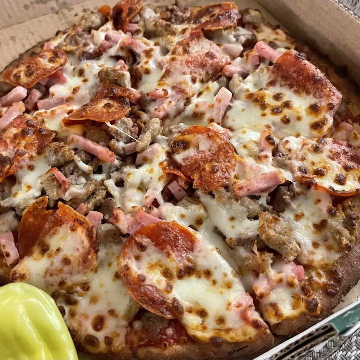 Mushroom Swiss Burger Pizza