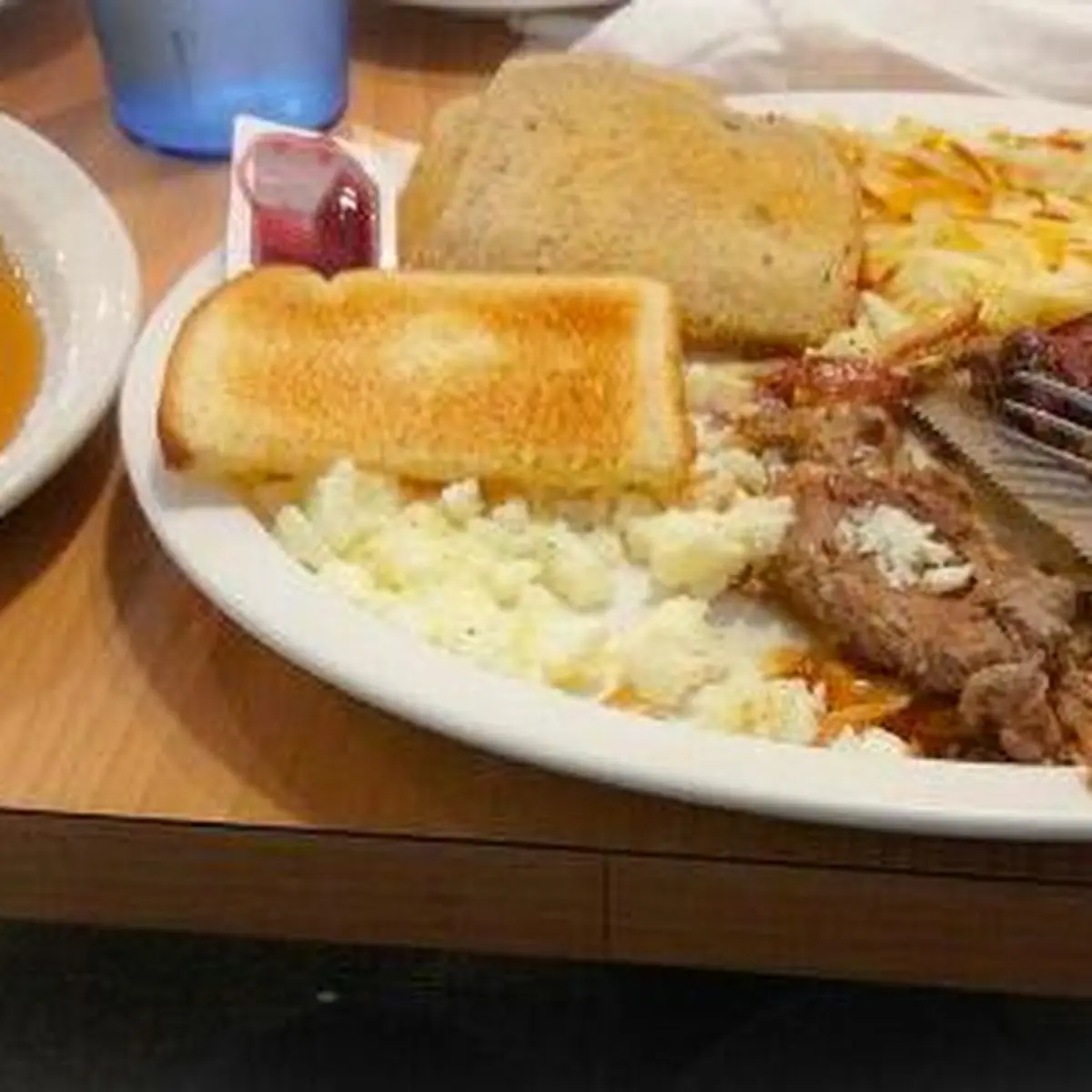 Steak Eggs and French Toast Breakfast