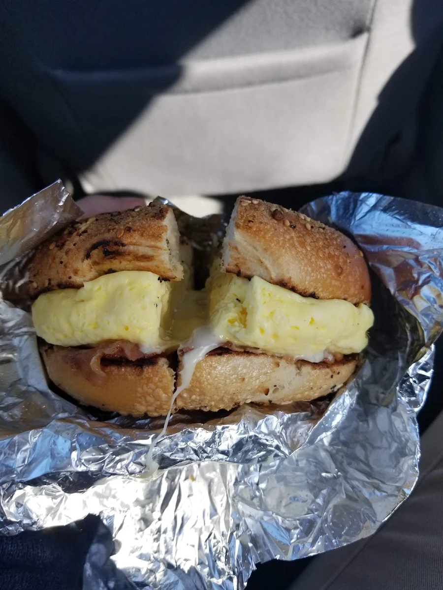Bacon Egg and Cheese on an Everything Bagel