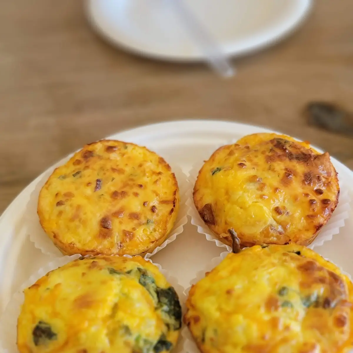 Spinach and Feta Egg Souffles with Bacon Egg Souffles