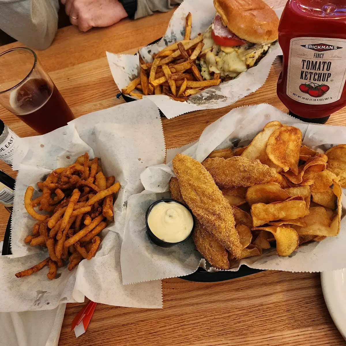 Onion Straws and Fried Fish