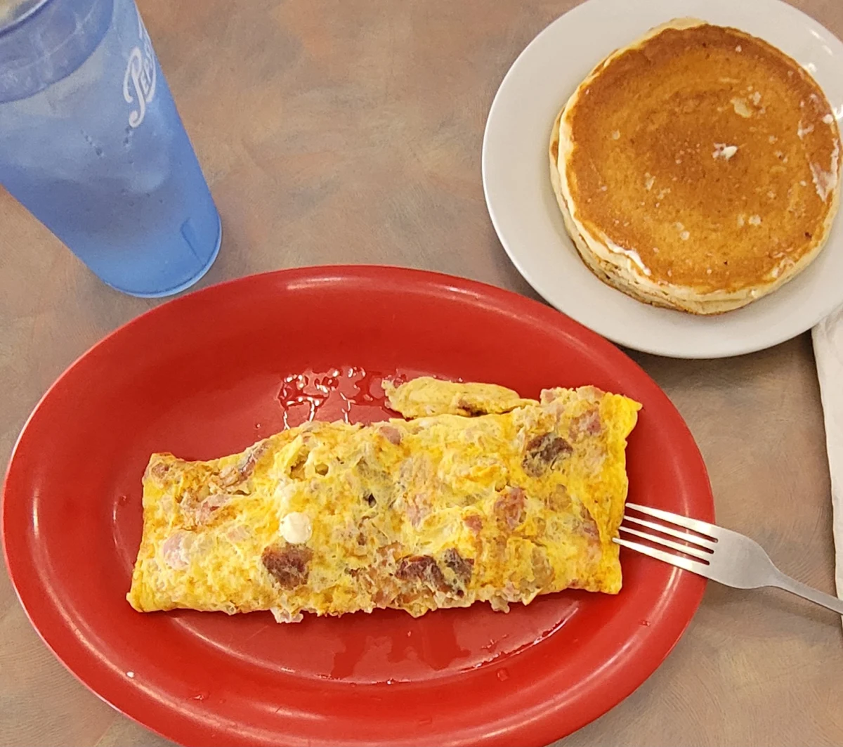 Meatlovers Omelet with Pancake