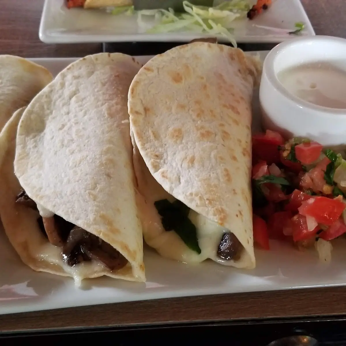 Wild Mushroom and Spinach Quesadilla