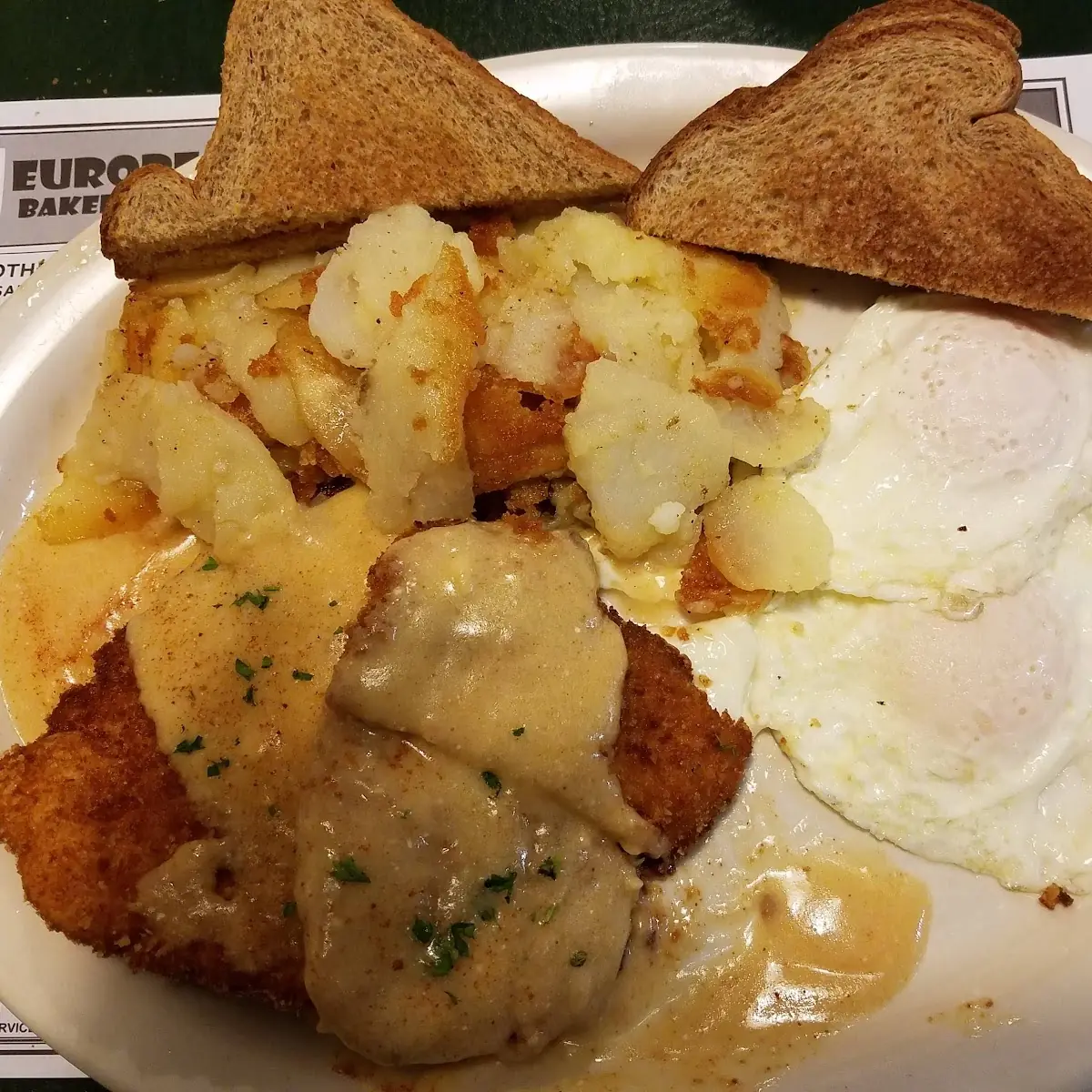 Country Fried Steak and Eggs