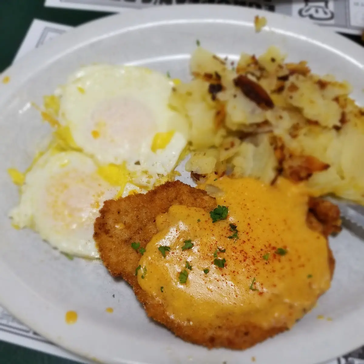 Pork Schnitzel Breakfast