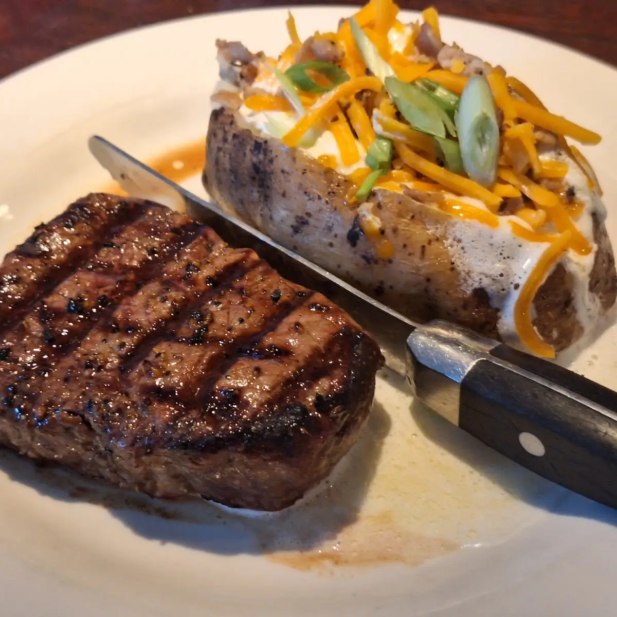 8oz Filet Mignon with Loaded Baked Potato