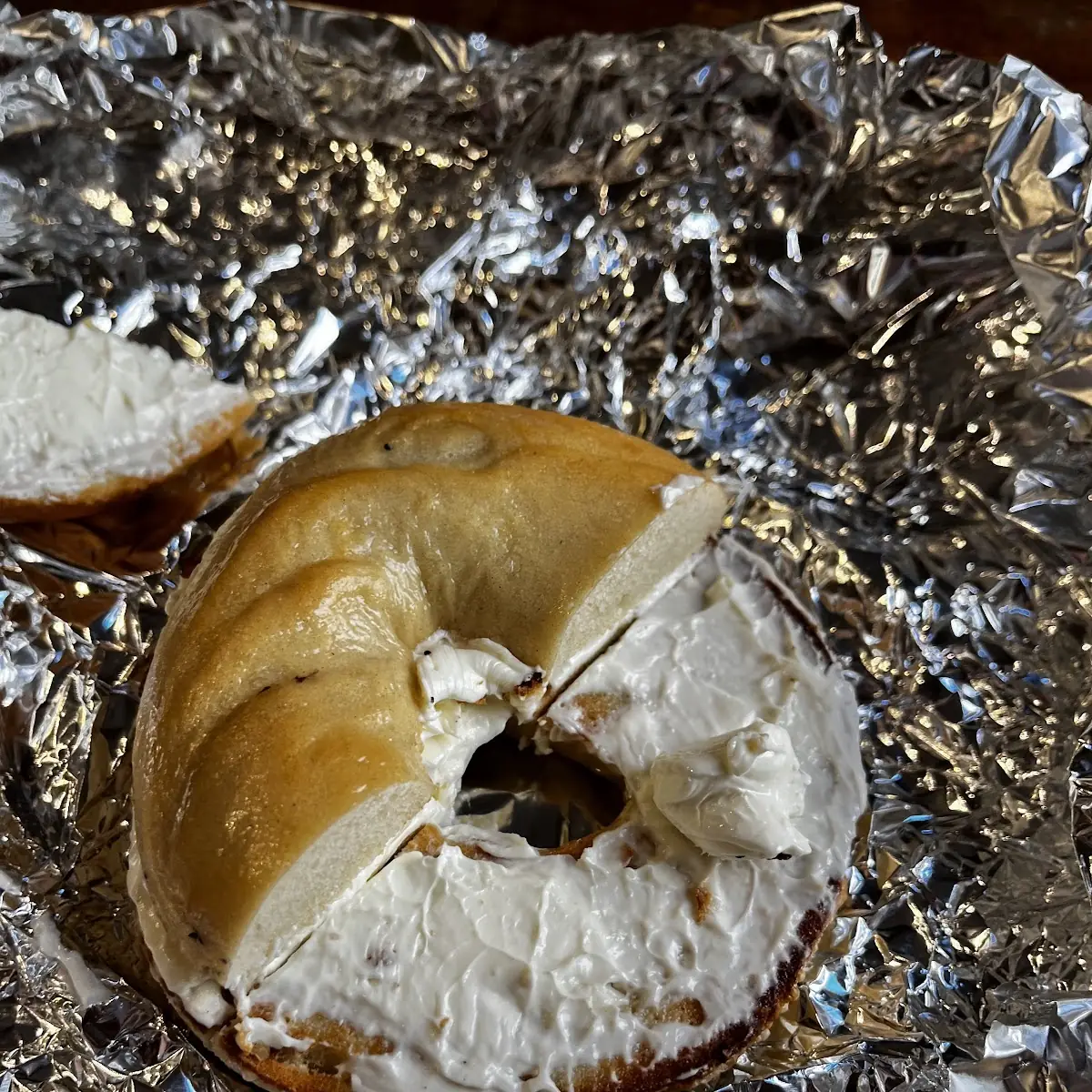 Plain Bagel and Cream Cheese