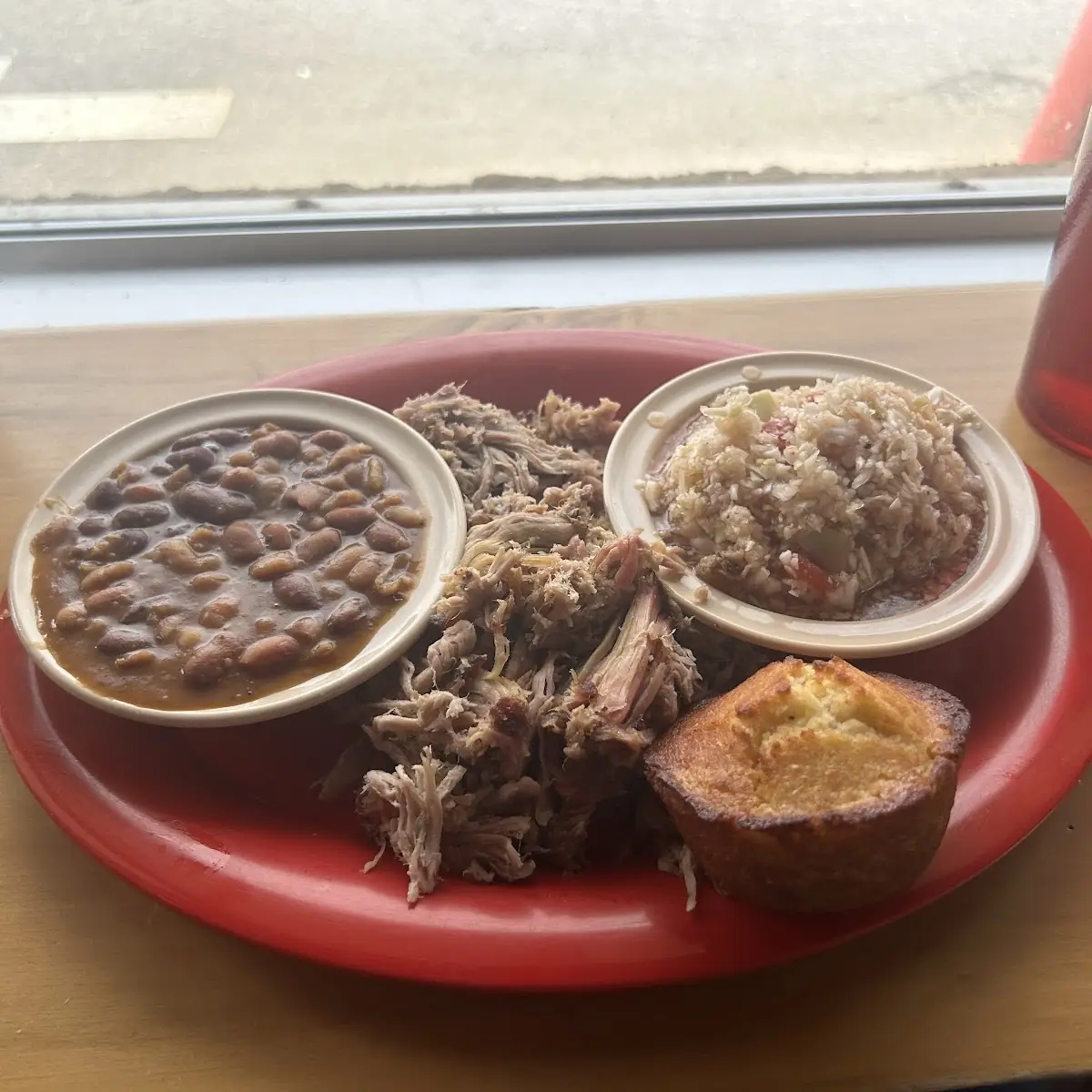 BBQ Beef House-Made Sausage Mac N Cheese Casserole and Collards