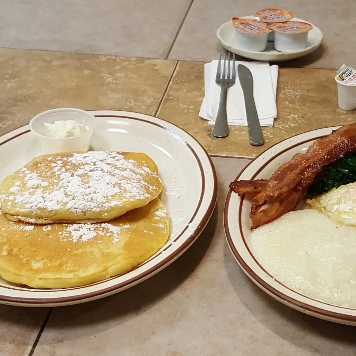 Buttermilk Pancake with Meat & Two Eggs