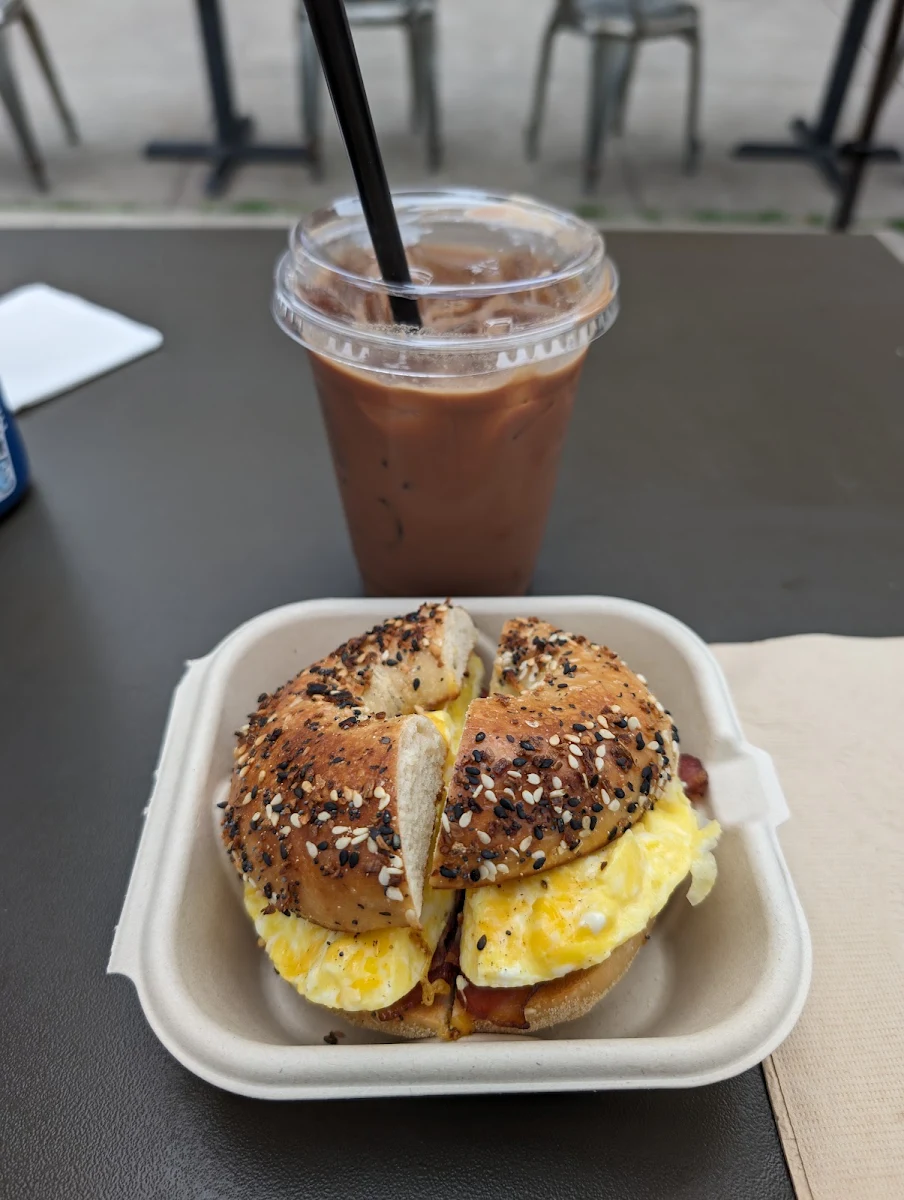 Everything Bagel Egg and Cream Cheese Sandwich