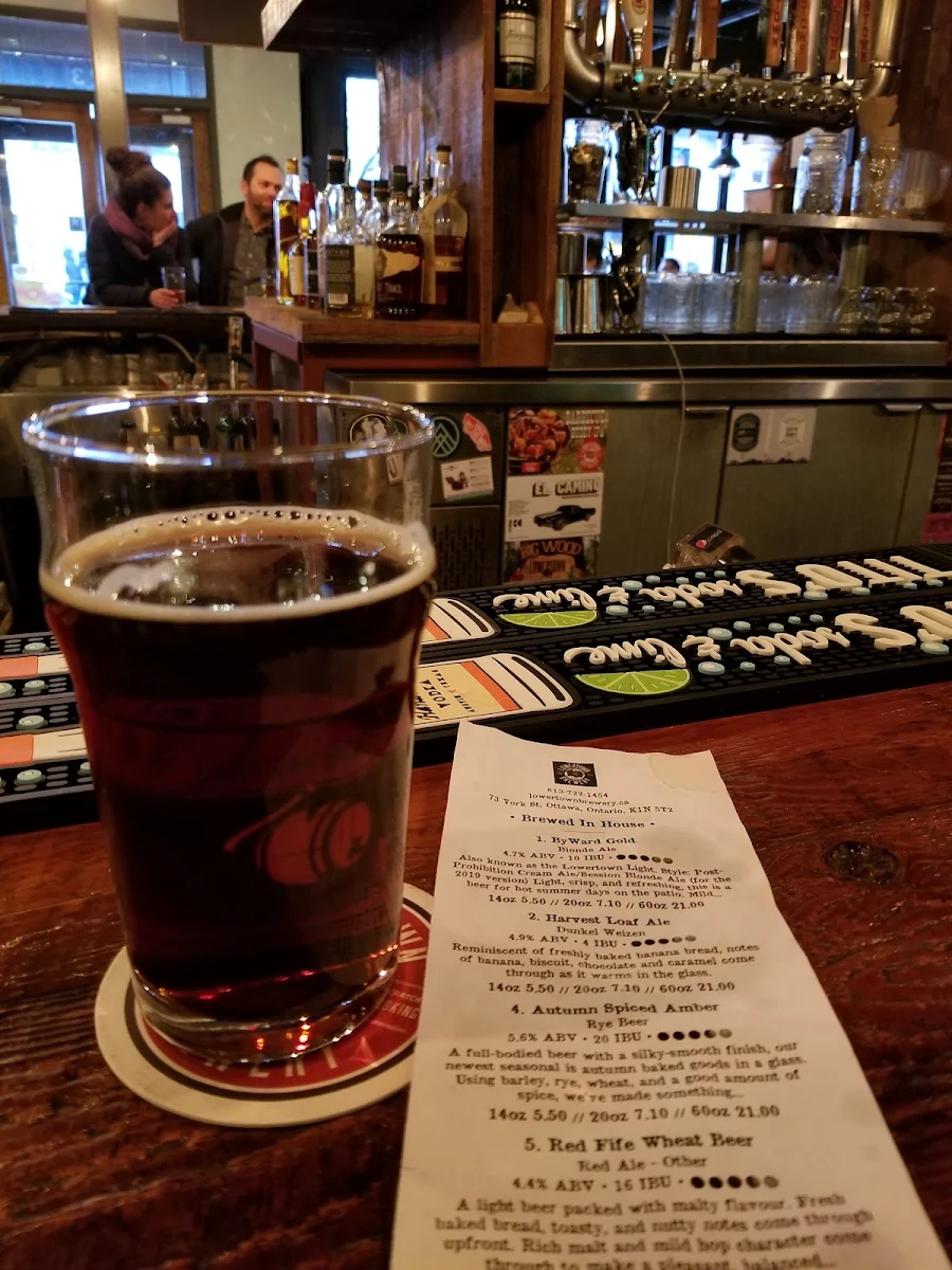 Autumn Spiced Amber Beer, Lowertown Brewery, ByWard Market