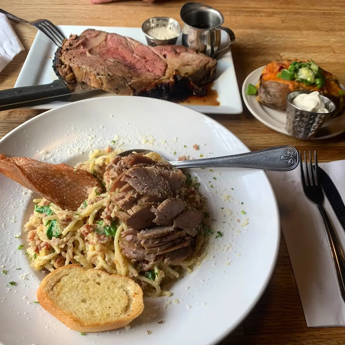 Prime Rib and Loaded Baked Potato