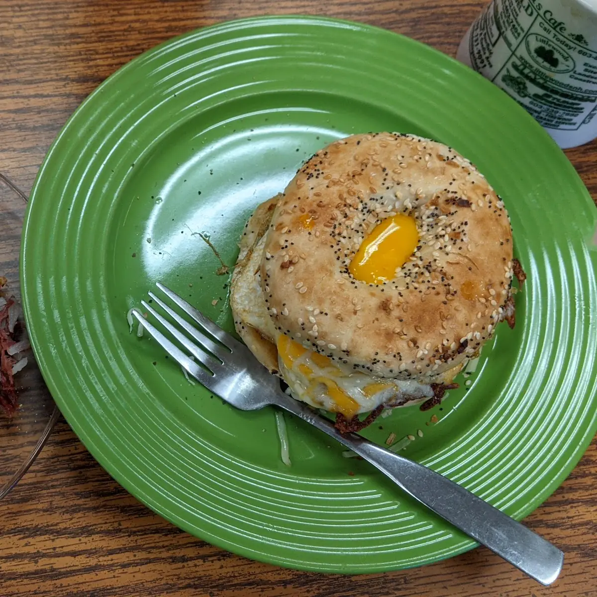 Corned Beef Hash and Volcano Breakfast Sandwich