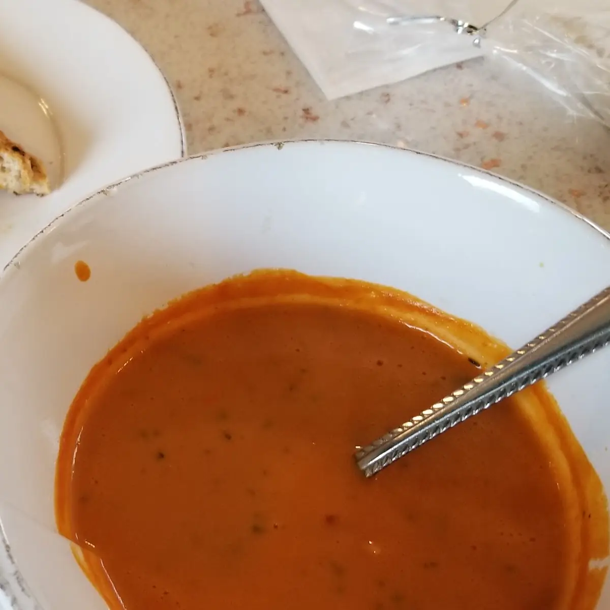 Grilled Cheese on Wheat Bread with Tomato Basil Soup