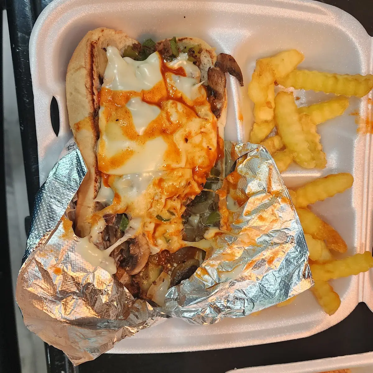 Spicy Philly Cheese Steak Sandwich