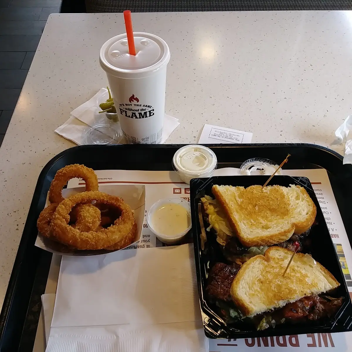 Onion Rings with Ranch Dressing