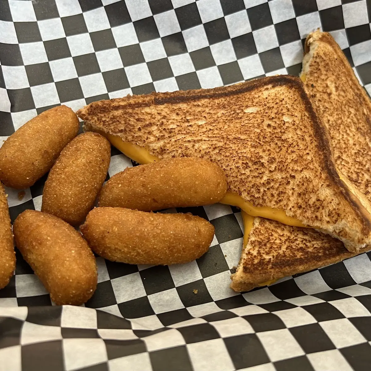 Grilled Cheese and Hushpuppies