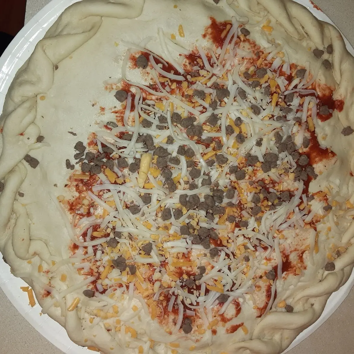 All Meat Stuffed Crust Pizza