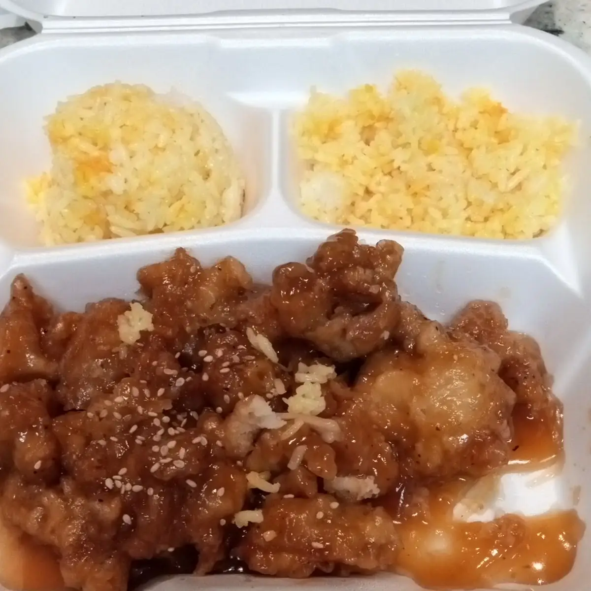 Sesame Chicken Fried Rice
