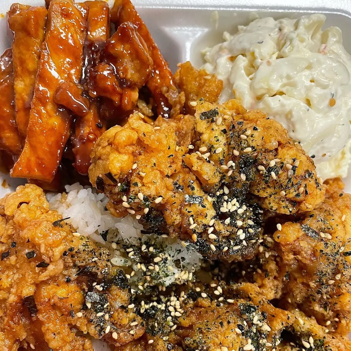 Furikake Garlic Chicken Firecracker Chicken Combo