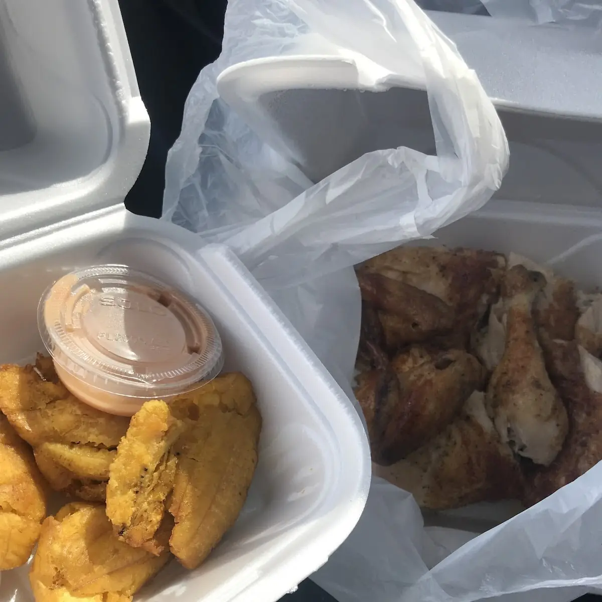 Plantains and Roasted Chicken