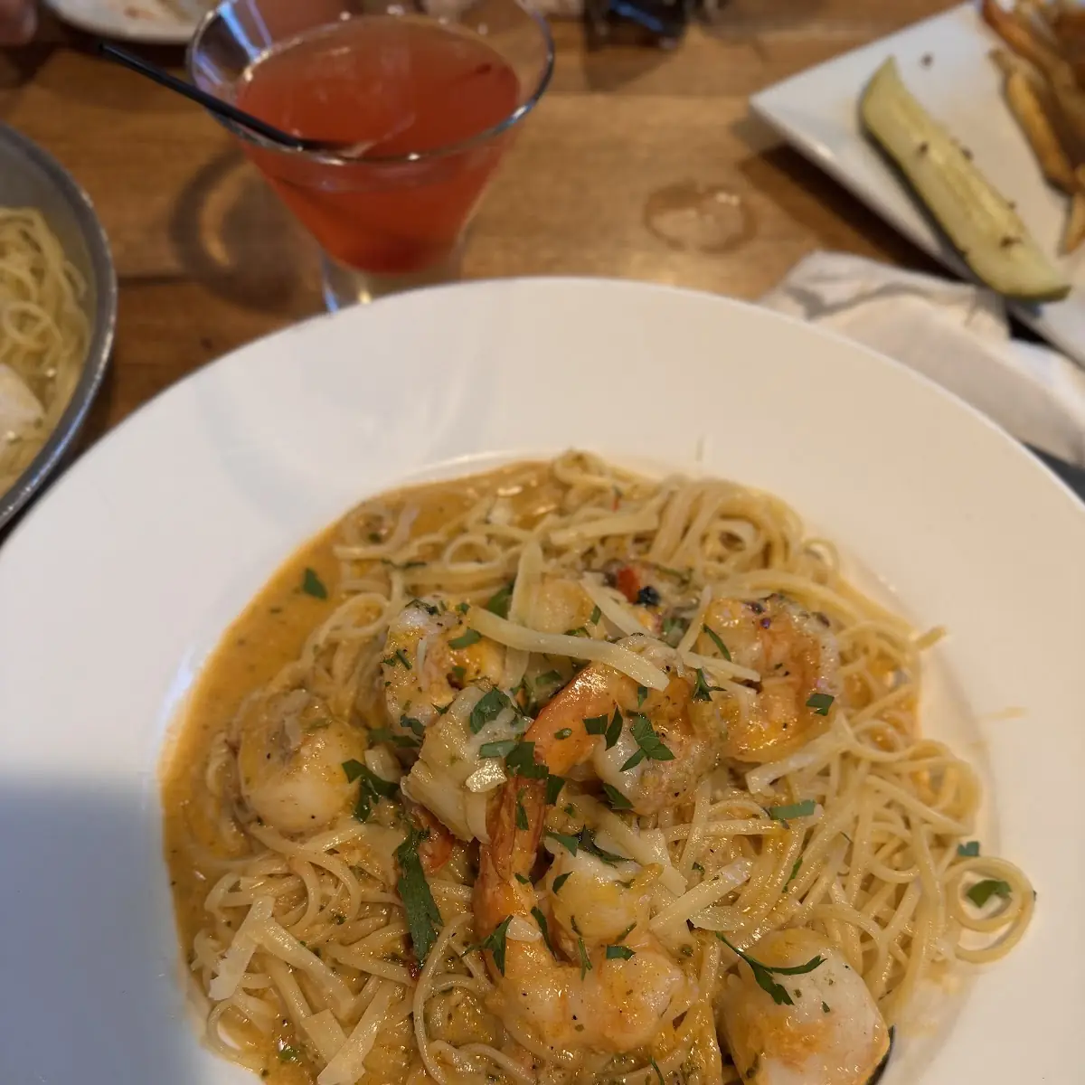 Shrimp Linguini with Clam Sauce