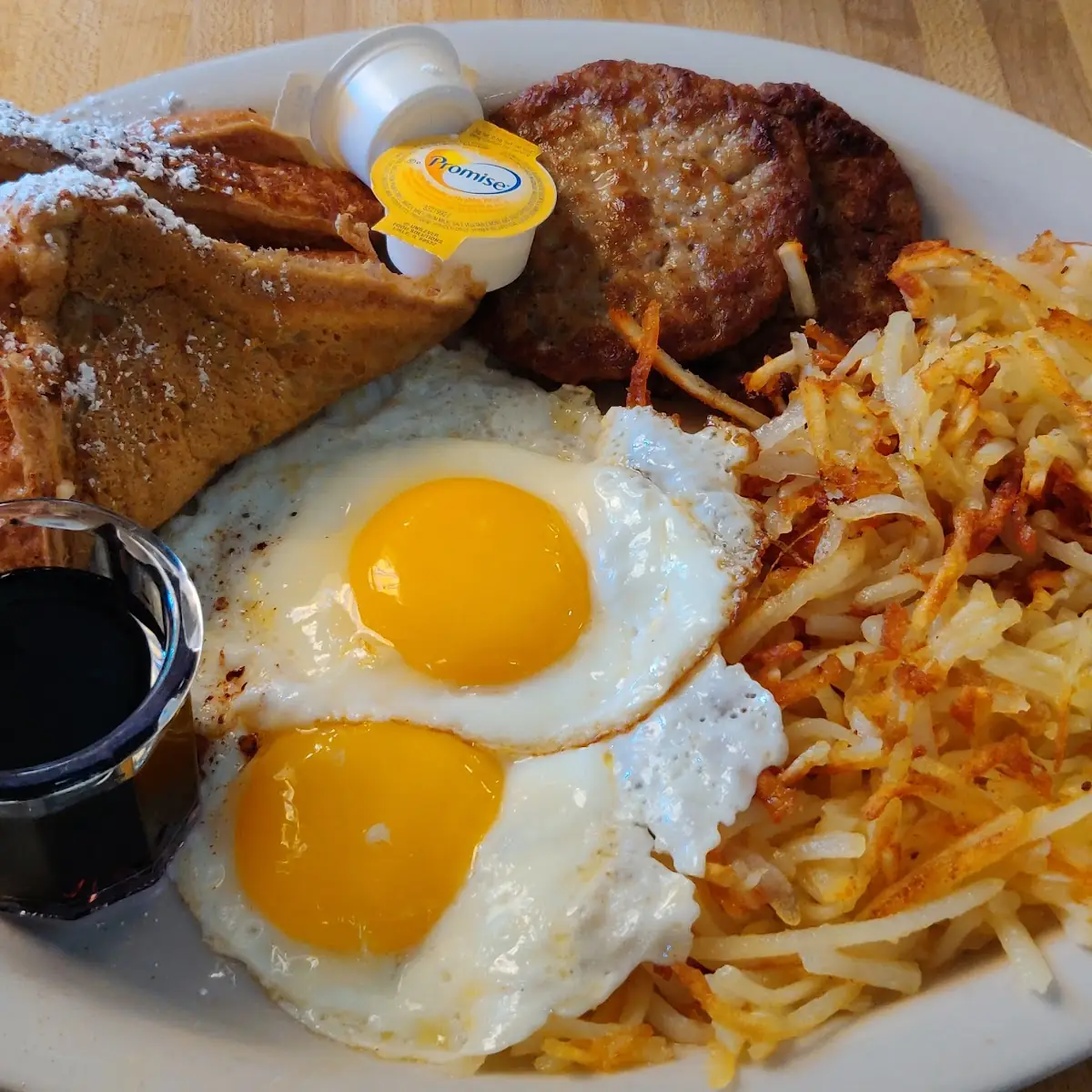 Eggs Hash Browns Toast