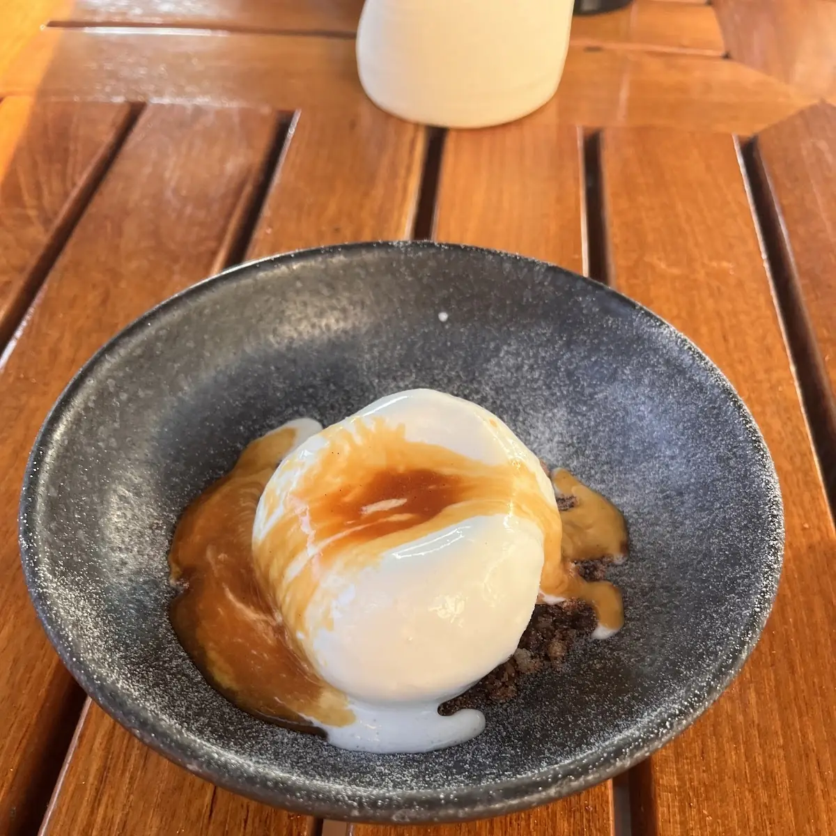 Butterscotch Panna Cotta with Crumble
