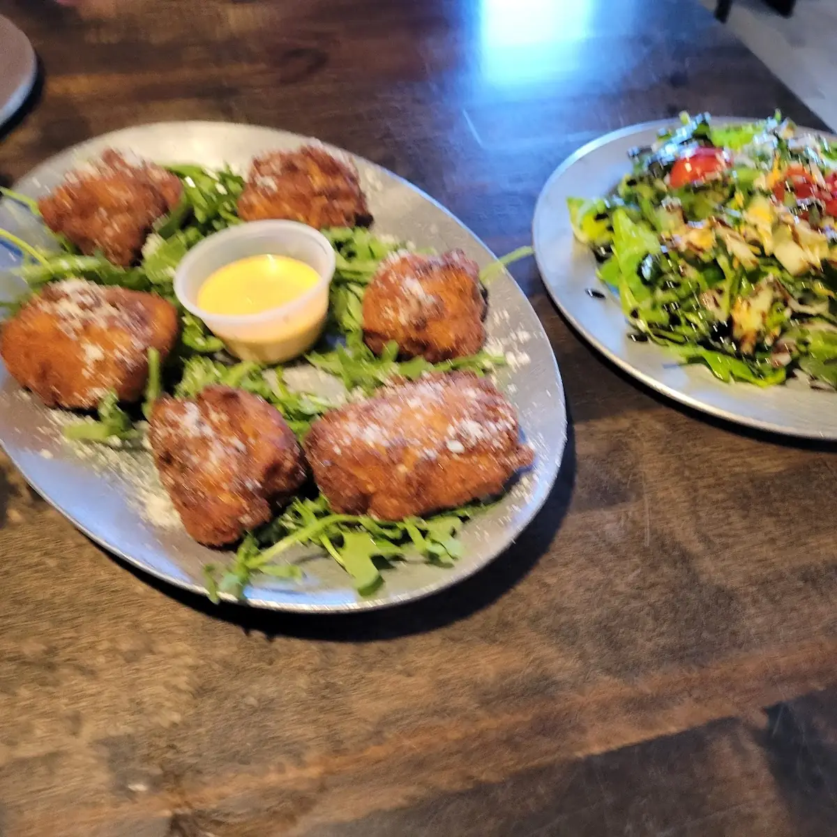 House Salad and Mac and Cheese Bites