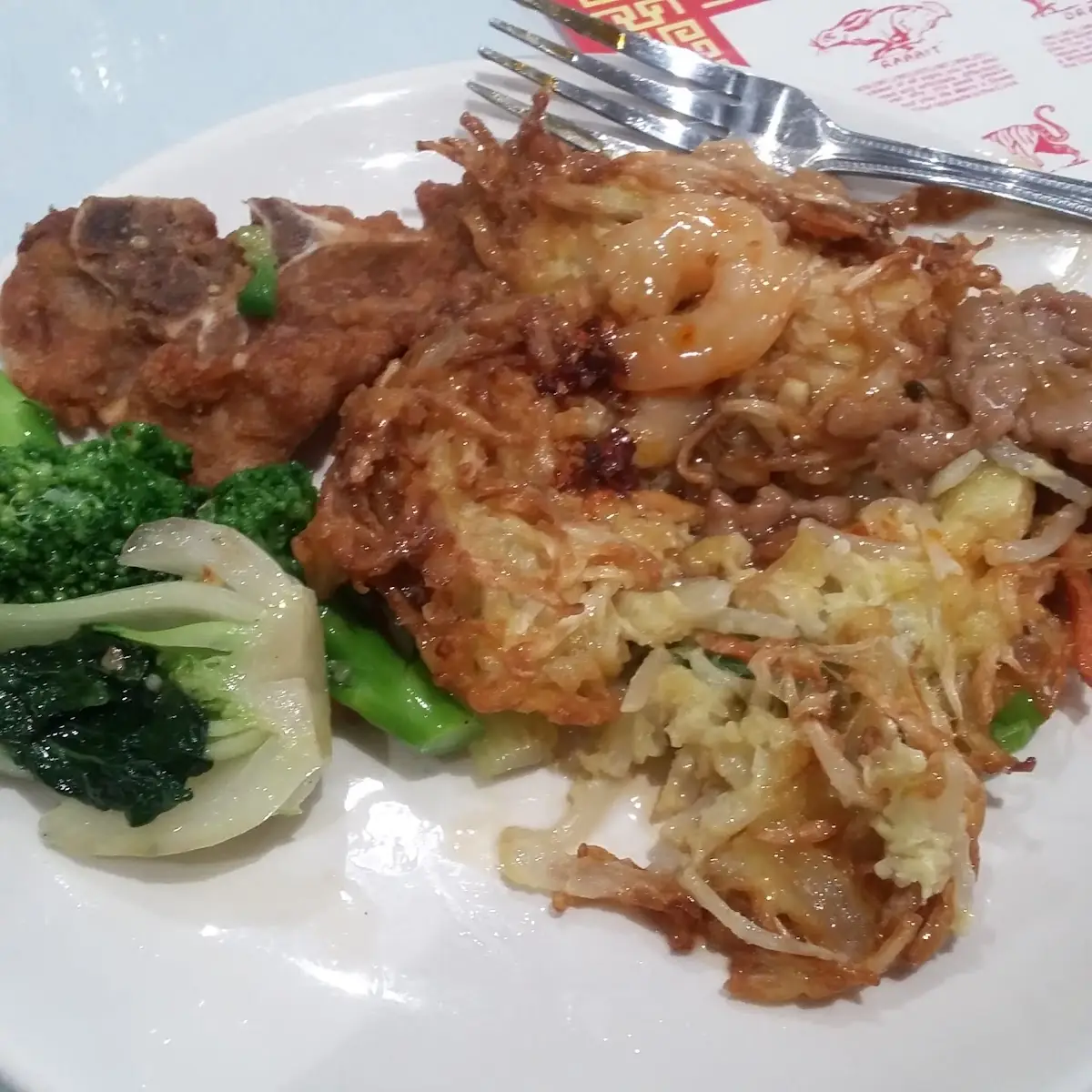 Mongolian Beef Egg Roll &Shrimp