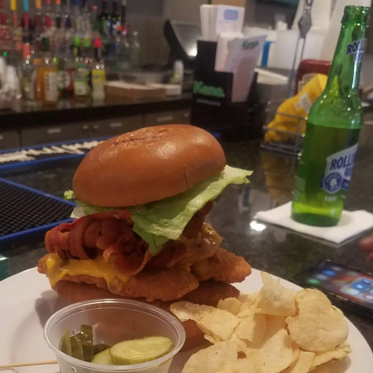 American Cheese Crispy Bacon Lettuce Tomato