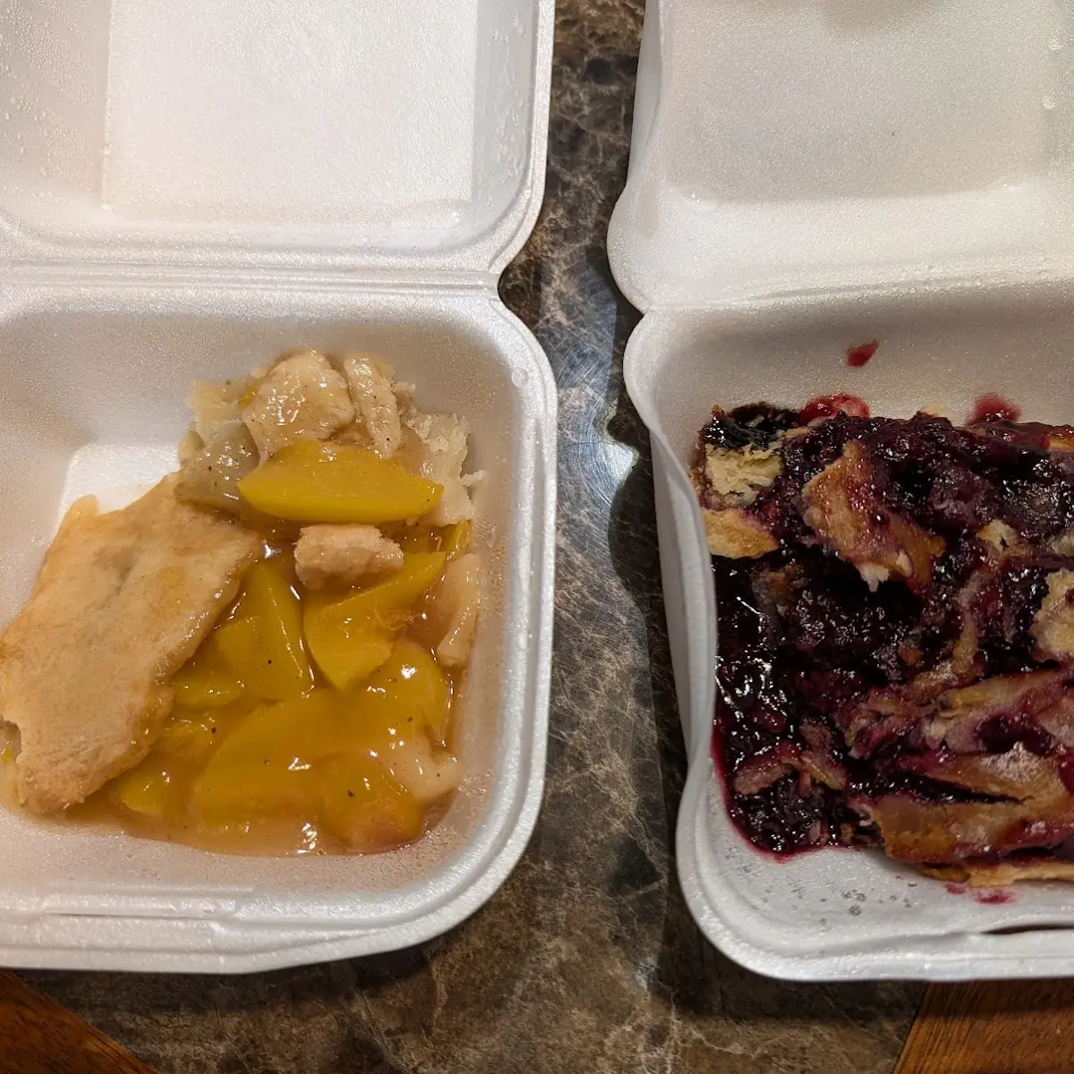 Peach and Blackberry Cobbler