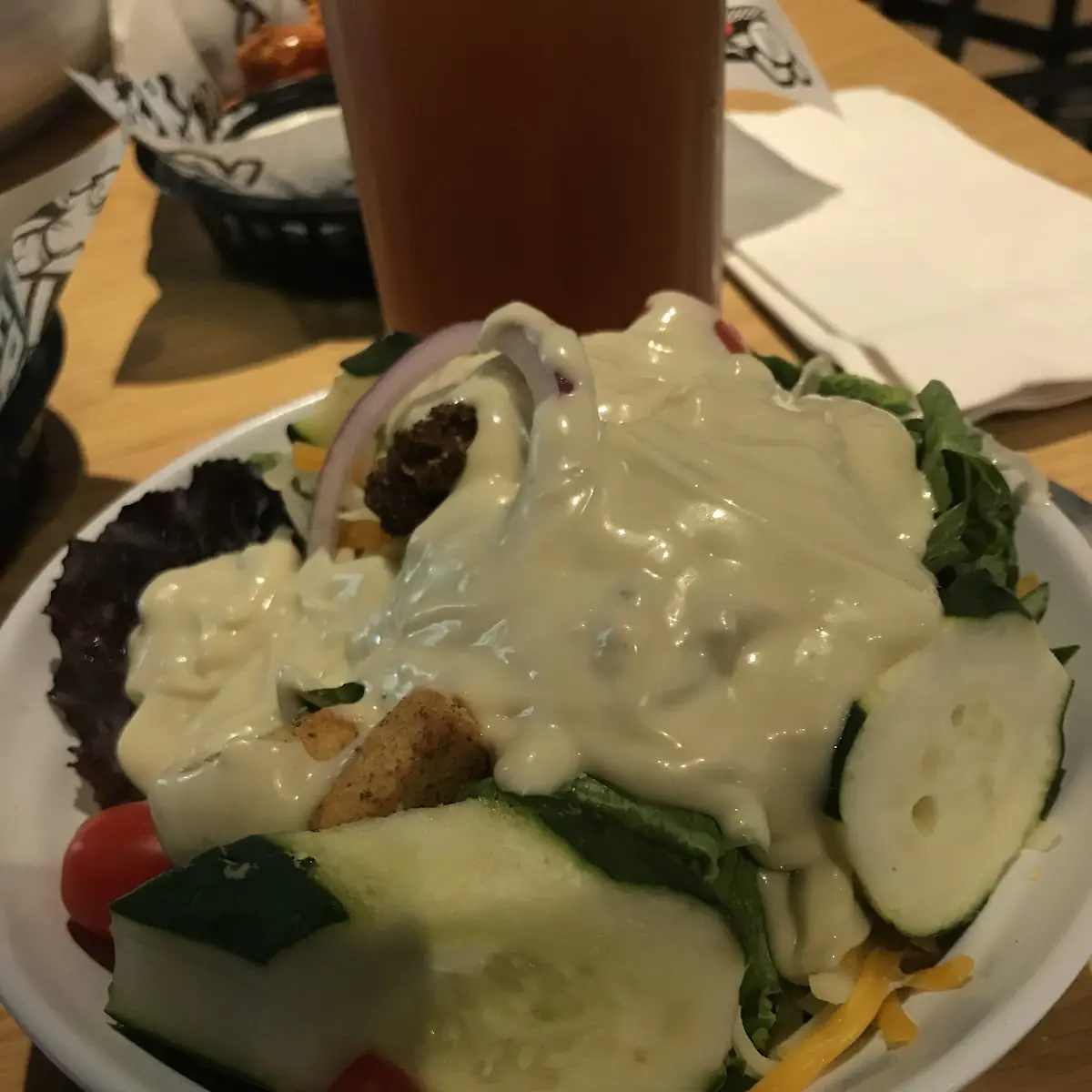 Garden Salad w Blue Cheese Dressing