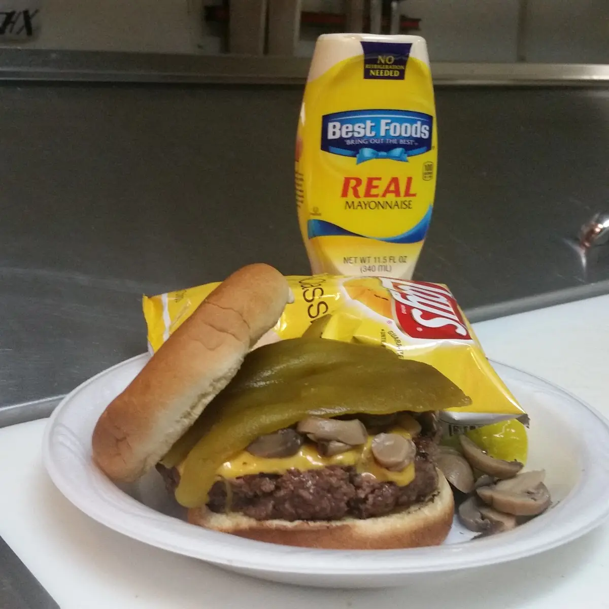 Mushroom Cheese Burger