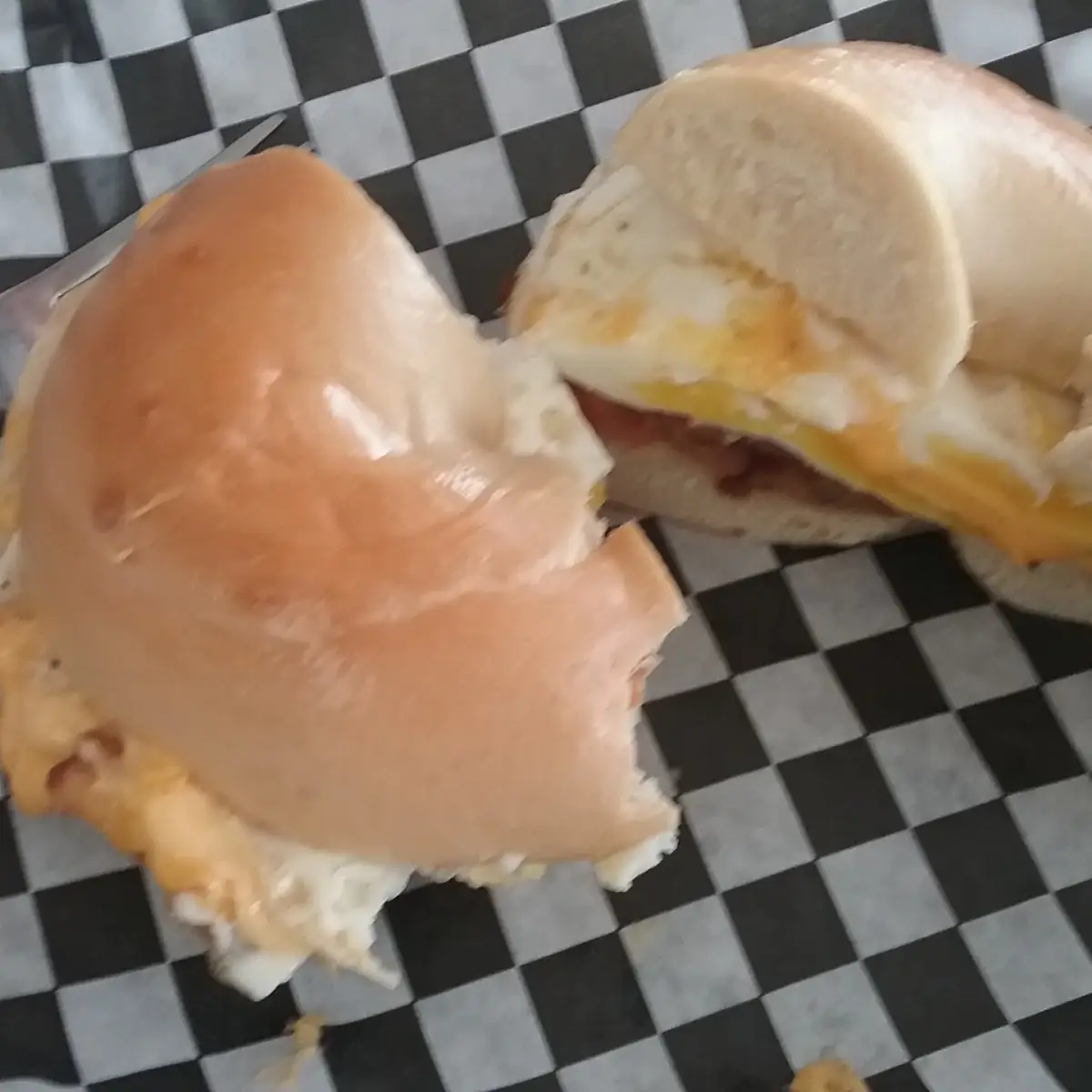 Bacon Egg and Cheese on White Bagel