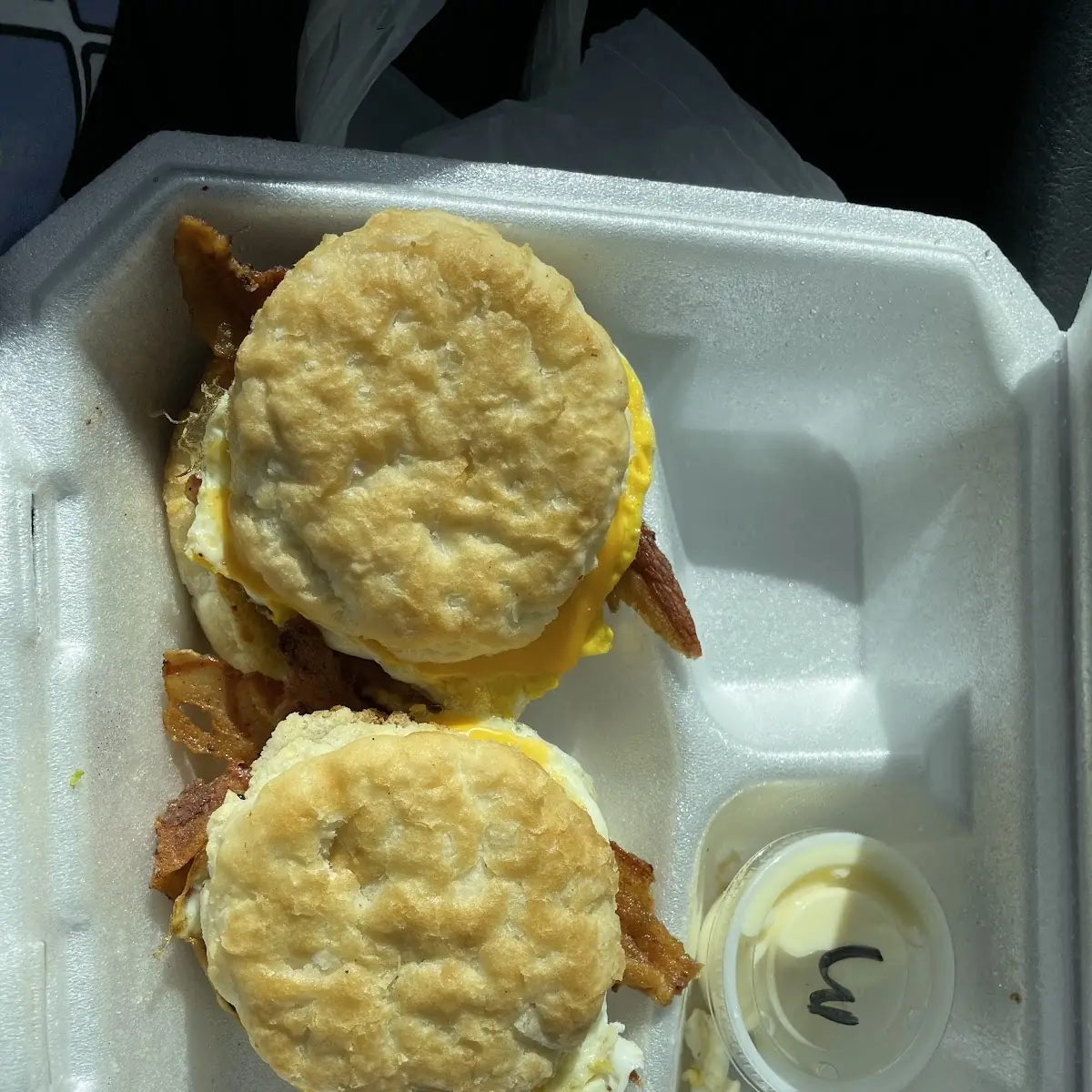 Egg Cheese Bacon Biscuit