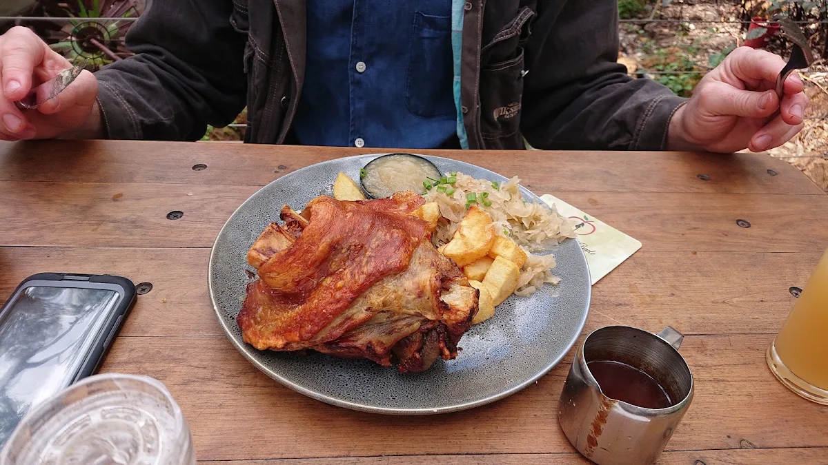 Crispy Pork Knuckle, Naked Apple Cider House