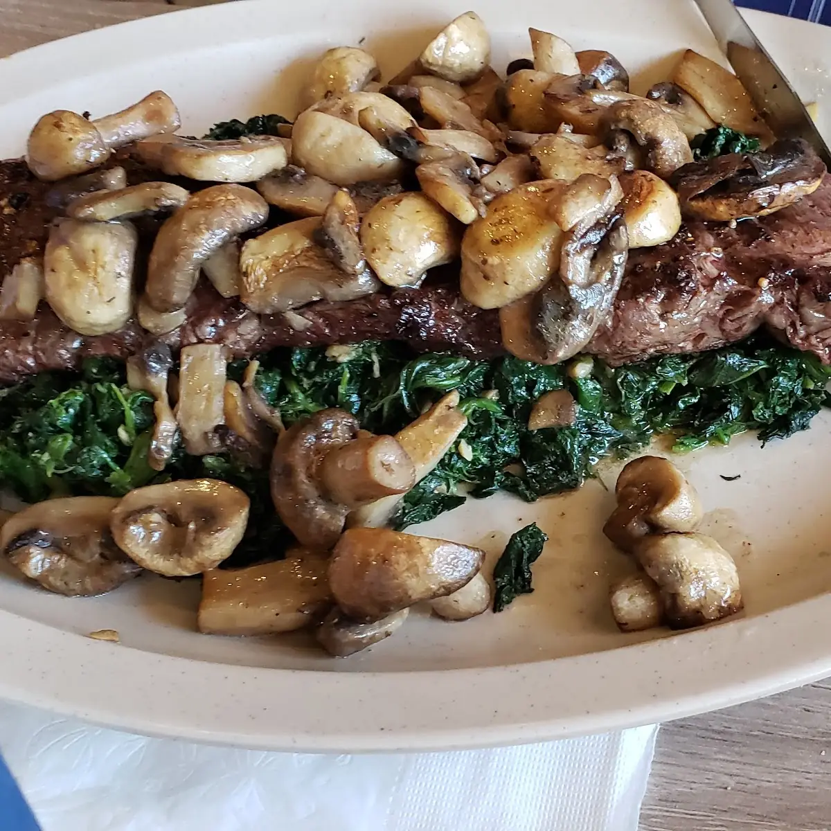 Skirt Steak Florentine