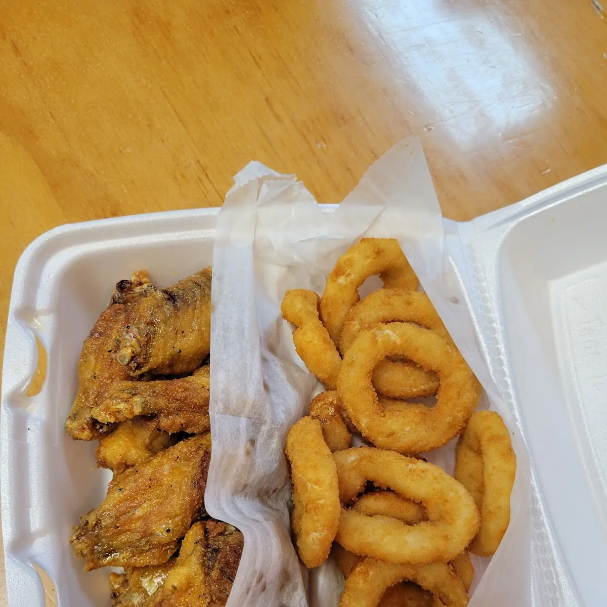 Lemon Pepper Wings & Onion Rings