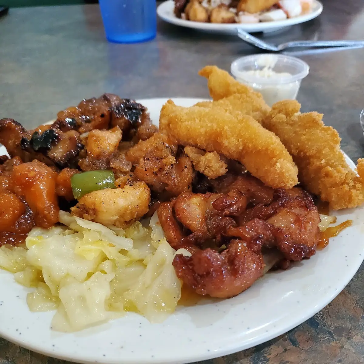 Chicken Rice & Fried Fish Finger