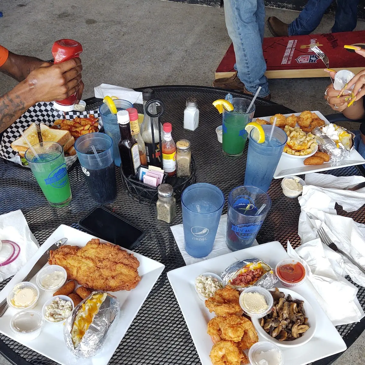 Fried Shrimp Platter and Fried Catfish Platter