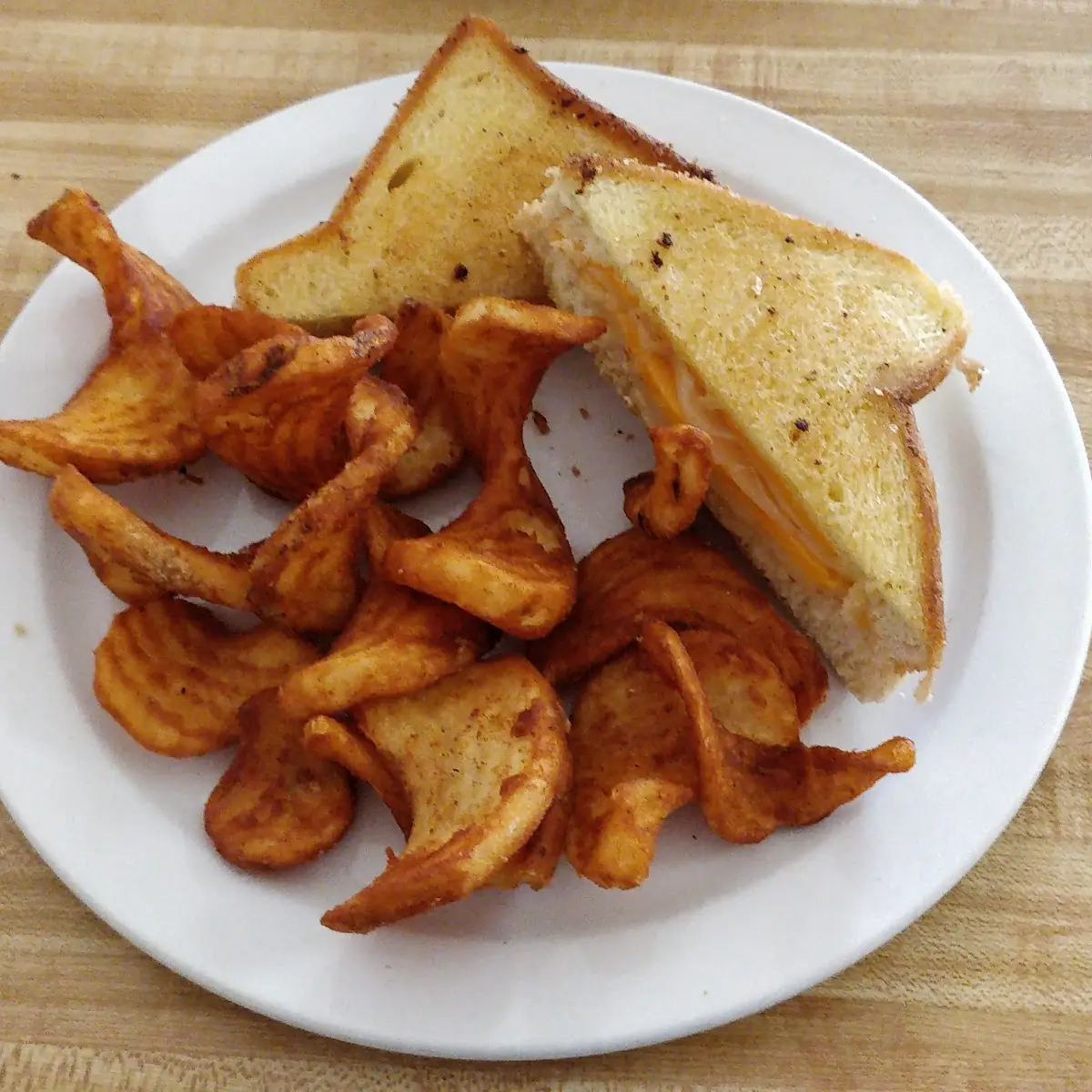 Grilled Cheese with Curly Fries