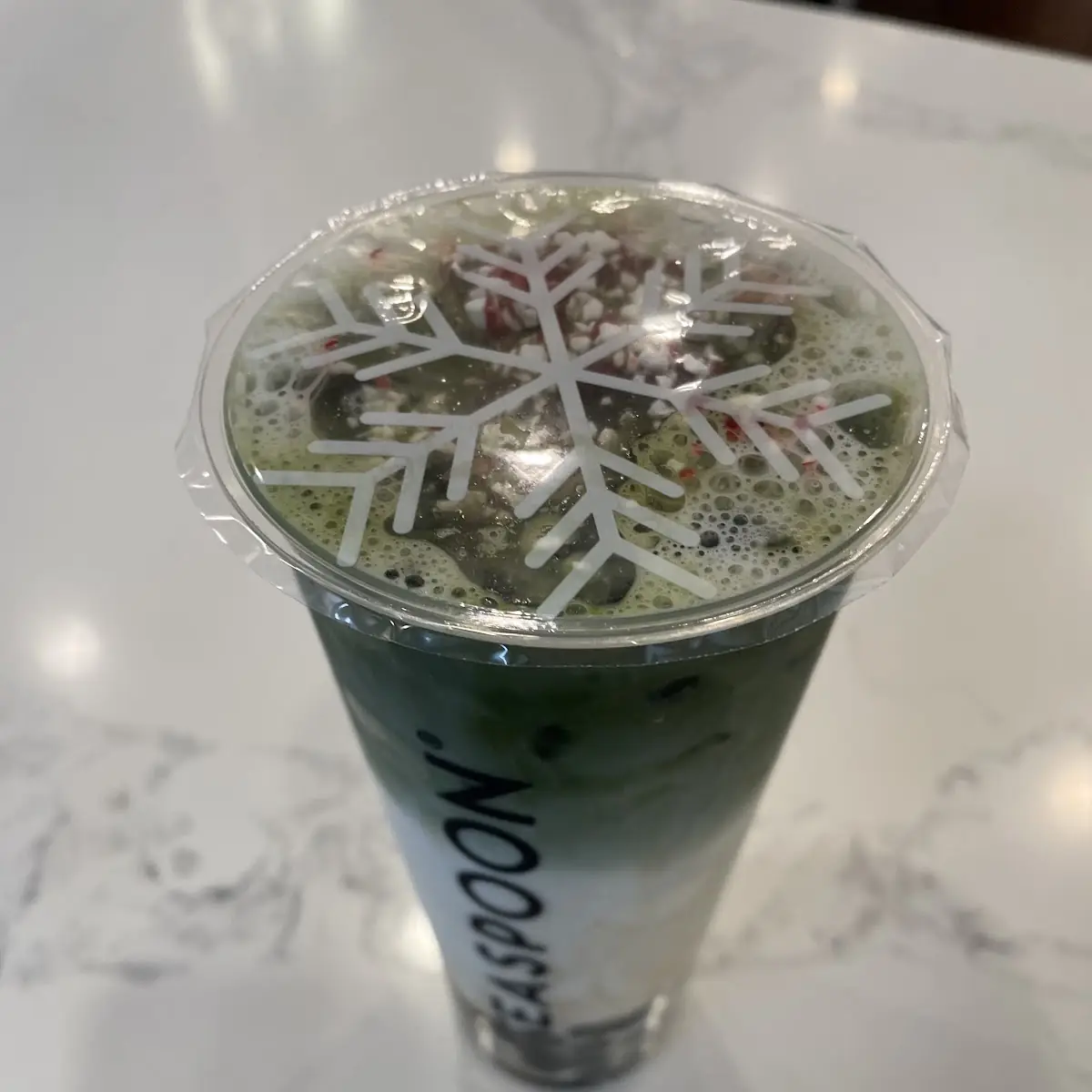 Peppermint White Chocolate Matcha Latte