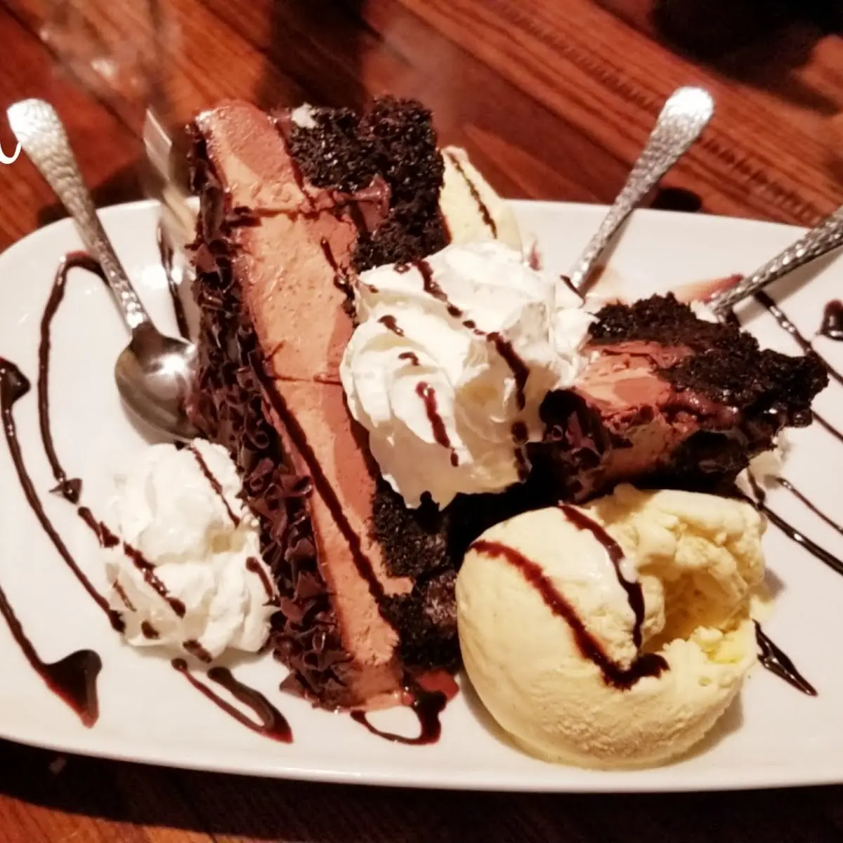 Chocolate Fudge Cake with Whipped Cream
